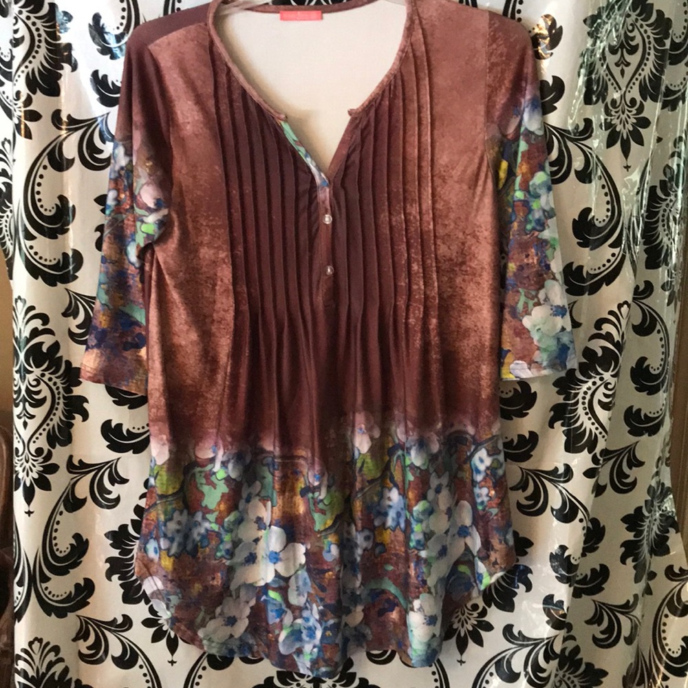 Colorful floral tunic